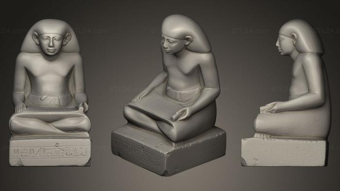 Статуэтки и статуи разные (Писец Ай, STKR_0031) 3D модель для ЧПУ станка